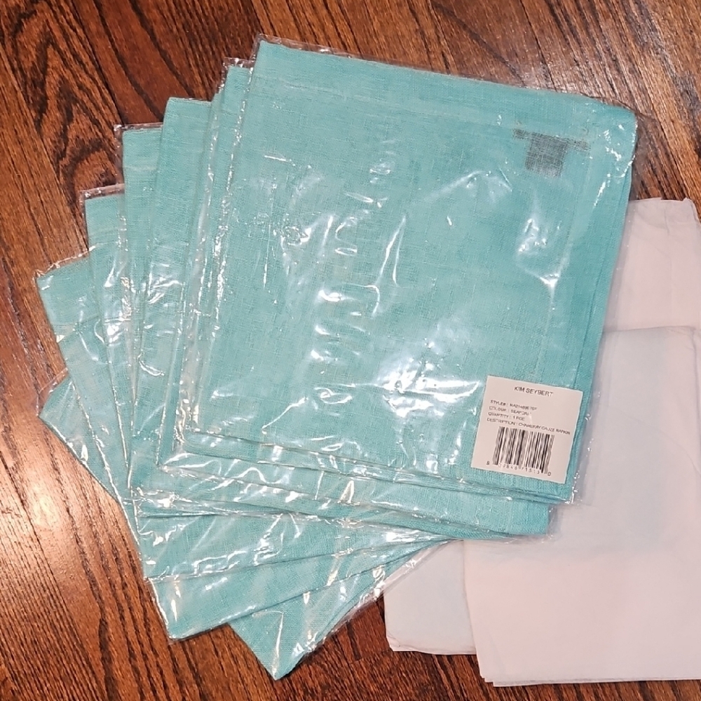 Kim Seybert Seafoam Chambray Napkin - Picture 2 of 4